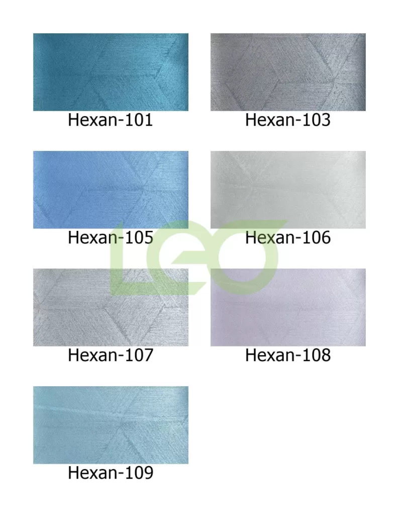 Bảng màu màn vải chống nắng Hexan P1