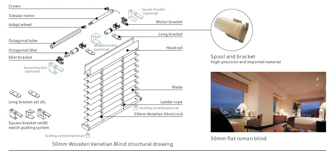 Rèm gỗ tự động 1 Cấu tạo rèm gỗ tự động