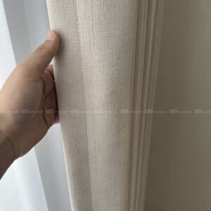 Cận cảnh rèm vải bố chống nắng Nueva